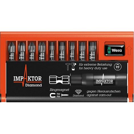 Wera Bit-Check 10 Impaktor Kit con Inserti Trasparenti (1/5)