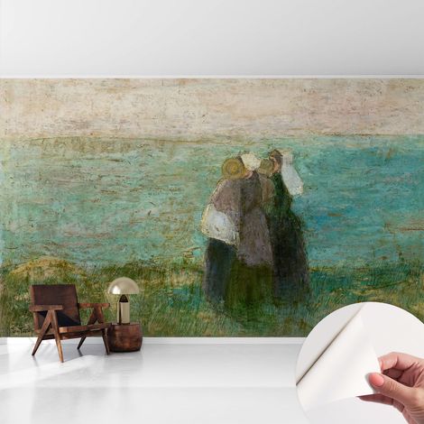Papier peint adhésif autocollant pour salon chambre à coucher tendance et originale Reflet en bord de mer 416x254 cm (1/5)