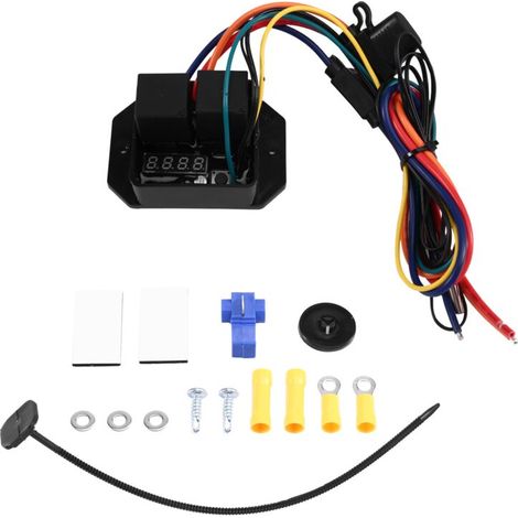 Digitales elektrisches Thermolüfter-Set mit einstellbarem Temperaturbereich (1/4)