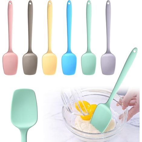 Ensemble de 6 Spatules Silicone, Spatule à Mélanger, Qualité Alimentaire, Résistante aux Hautes TempéRatures, 220 °C, Outil de Cuisine pour la Cuisson des Gâteaux, Plusieurs Couleurs Disponibles (1/5)