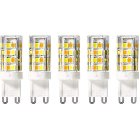 G9 LED Tri-Couleurs 2700K 4000K 6000K Ampoules Chaud Naturel Froid 5W Équivalent à Halogène 50W 450 Lumen Pour Plafonnier Spots Lustre Cuisine Salle Bain Non Dimmable 220V 230V Lot de 5 (1/3)