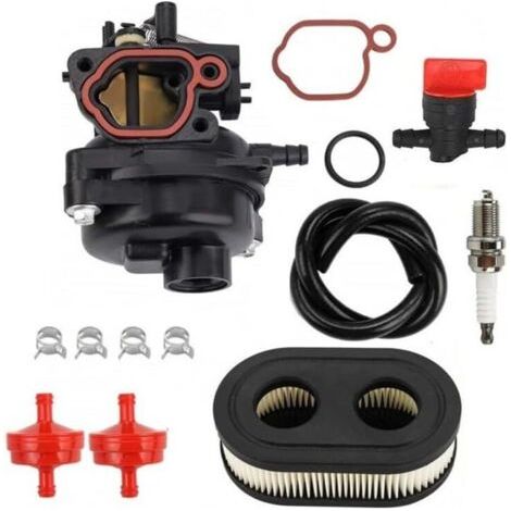 Carburateur 799584 compatible avec moteurs de tondeuse à gazon Briggs & Stratton 550E 550EX 625EX 675EX 725EXi 140cc 150cc, convient pour Troy-Bilt TB110 TB115 LC121P, kit carburateur -