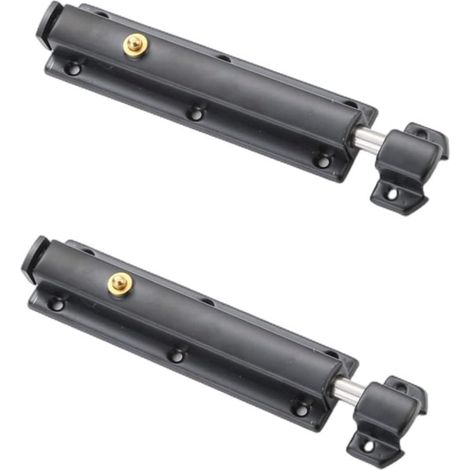 Shine Home Serrure de porte  en 2 parties, pêne dormant de 15,2 cm, verrouillage automatique à ressort, pêne en acier inoxydable avec verrou coulissant, installation facile, serrure de porte