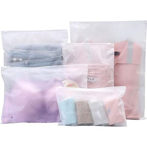 25 sacs de rangement de voyage transparents et refermables (1/5)