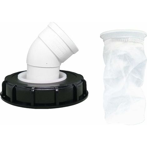 Filtre à couvercle IBC à 45°, filtre à eau de pluie en nylon de 163 mm, lavable avec couvercle pour réservoir d'eau de pluie IBC DN 150-AquaForge (1/5)