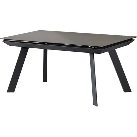 Table extensible 160 à 240 cm céramique gris pieds acier - DRAKKAR (1/5)