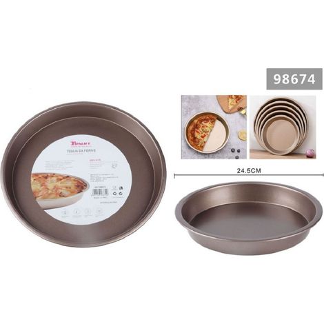Kaela - Teglia Da Forno Per Torte Dolci Crostate Stampo In Acciaio Tortiera 24.5cm 98674 - (1/2)