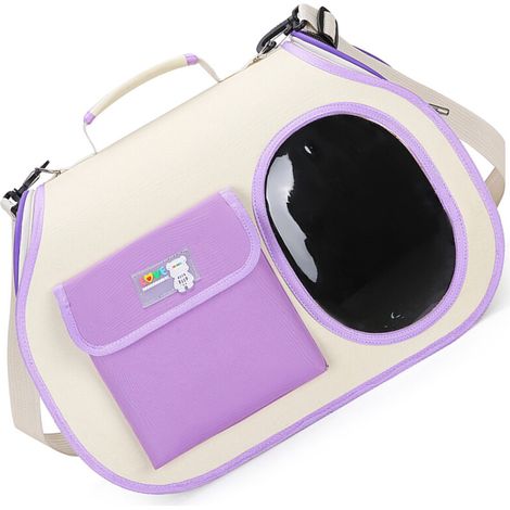 Borsa a tracolla/borsa a mano per trasporto cani - Viola