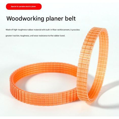 Lot de 2 Courroies pour Rabot Électrique et Raboteuse à Bois – Pièces de changement pour Outil Électroportatif de Menuiserie, Jaune (1/3)
