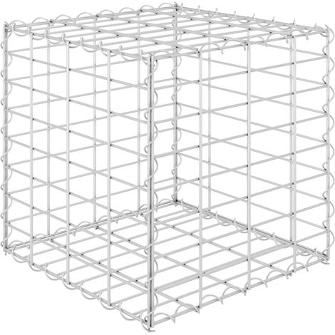 Jardinière, Pot de Fleurs d'extérieur, Lit surélevé cube à gabion Fil d'acier 40x40x40 cm OIB7785E (1/5)
