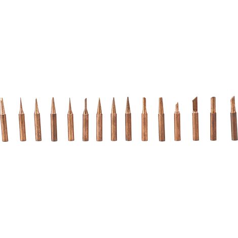 Lot de 15 pointes de fer à souder en cuivre sans plomb 900M-T pour stations de soudage 936, 937, 938, 969 et 8586 (1/5)