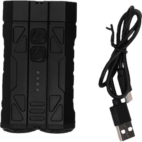Lampe torche EDC blanche faisceau puissant double interrupteur rechargeable portable alliage d'aluminium pour urgence extérieure, camping (1/5)