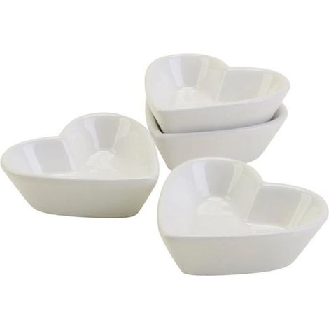 12 bols en porcelaine, ronds blancs de 8 cm, vaisselle fine pour apéritifs et desserts