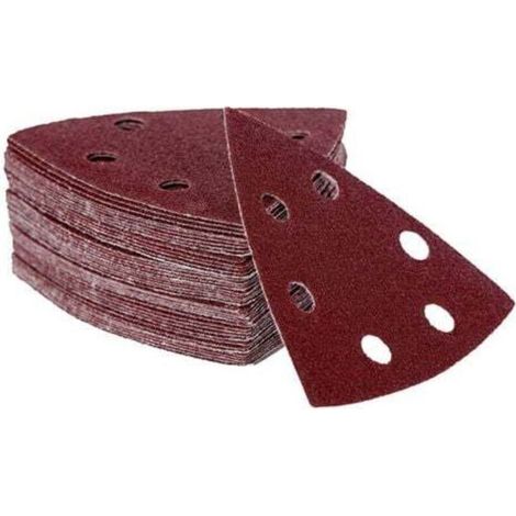Papier abrasif triangulaire Delta pour ponceuse – 50 unités, grain 60, dimensions 93 x 93 x 93 mm, compatible avec tous les modèles (1/5)
