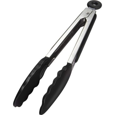 Küchenzange – Edelstahl 18/10 – Rutschfest mit automatischer Verriegelung – Zum Grillen, Backen, Kochen und Servieren – 2er-Set (1/5)
