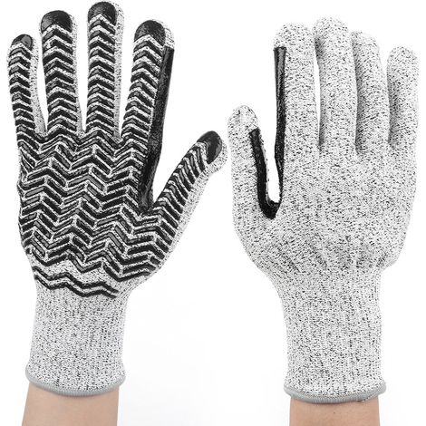 Schnittfeste Handschuhe HPPE Silicagel Stufe 5 13 Nähte Heather Grey Typ Handschutz (1/5)