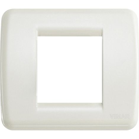 VIMAR - PLACCA RONDO'  1-2 MODULI IN METALLO SERIE IDEA COLORE AVORIO 17093.10