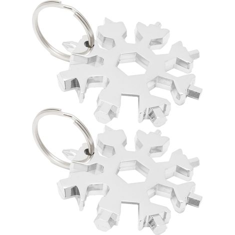 2 Clés à Neige en Acier à Haute Teneur en Carbone, Ouvre-boîte Polyvalent, Outil à Main Argenté (1/5)