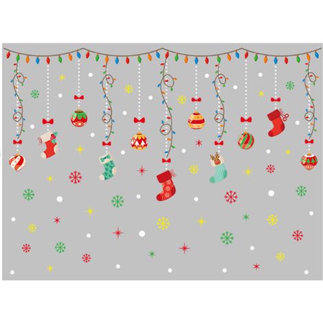 Décorations de Noël autocollantes pour fenêtres, portes et vitrines de magasins (1/5)