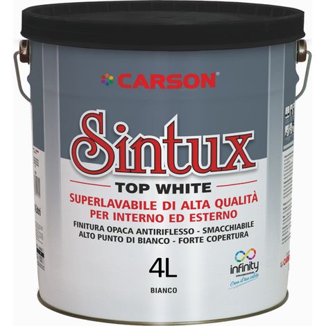Sintux top white superl. opaco bianco lt 4 – copertura classe 1, voc 5 g/l