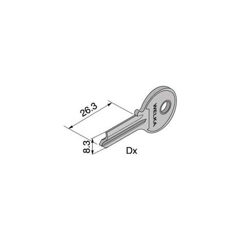 CHIAVE GREZZA 5 SPINE PER CILINDRO- - (500.05.00.1) - 20 pezzi WELKA