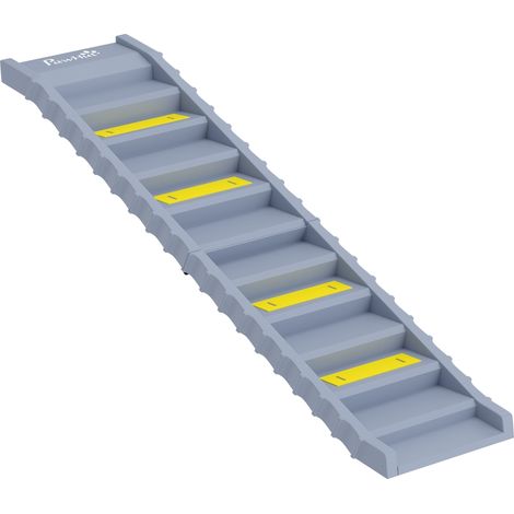 Rampe pour chien pliable pour voiture, escalier pour chien avec 10 marches, surface antidérapante, 154x40 cm pour grands chiens jusqu'à 25 kg (1/5)
