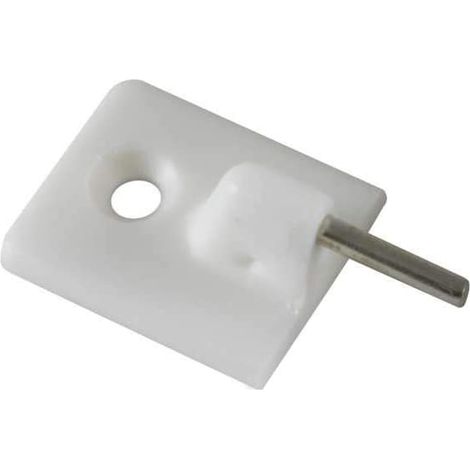 MASIDEF - 4 PEZZI - GANCI AUTOADESIVI INPLASTICA PER BACCHETTE TENDA - COLORE BIANCO