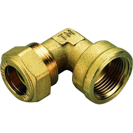 RACCORDO CURVO FEMMINA PER GAS CON TENUTA O-RING PER TUBO RAME MODELLO 1350 1/2 ø14 TIEMME RACCORDERIE SPA