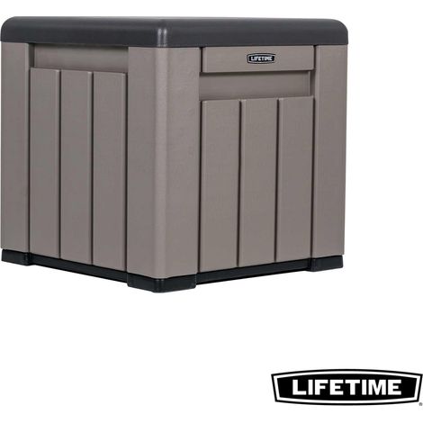 Lifetime – Coffre de jardin Cube 94L – Résistant aux UV – Couvercle amovible – Poignées latérales intégrées pour transport facile (1/5)