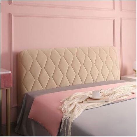 Camel,160cm Housse de Tête de Lit, Couverture de Tête de Lit Protecteur Housse Décorative Chambre à Coucher épaissi Pack Souple Anti-poussière Couvertur Stretch Housse (1/5)