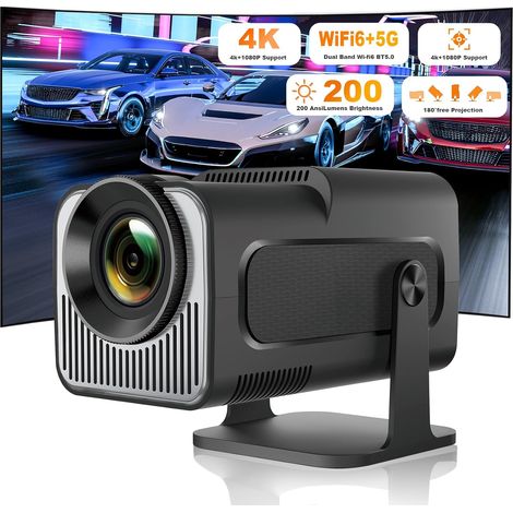 Der HY320-Projektor unterstützt 4K und 1080p, Dualband-WLAN 6 und 5G, Bluetooth 5.0, Android 11, ist um 180° drehbar und verfügt über eine automatische Trapezkorrektur. (1/5)