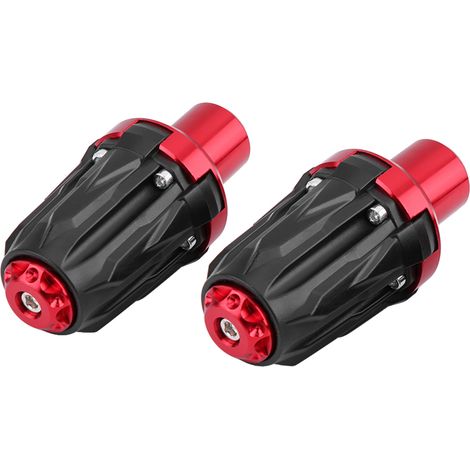 1 paire de protecteurs de cadre échappement moto 10 mm tampons anti-choc anti-chute rouges (1/5)