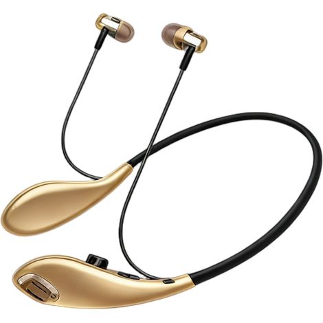 Casque Bluetooth GM-A5 pour le jeu et le sport, avec tour de cou et réduction de bruit - Or