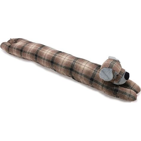 Paraspiffero universale imbottito isolante per sotto porta finestre casa camera negozio a forma di cane lavabile 100% poliestere (1/5)