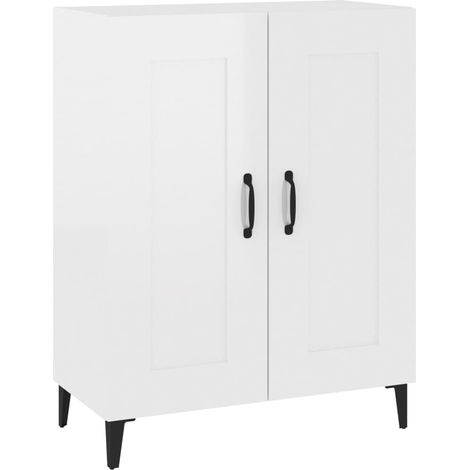 Credenza buffet cassettiera mobile contenitore organizer cucina soggiorno lucido 69,5 x 34 x 90 cm derivati del legno bianco 020030734