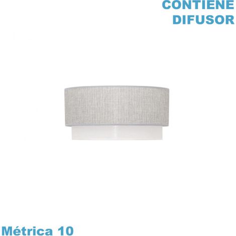 paralume a sospensione kenya m10 grigio/bianco 40dx38dx22h diffusore incluso