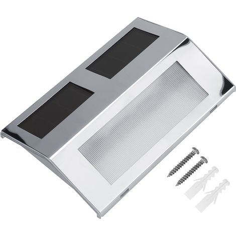 Éclairage Solaire LED pour Escalier - Lumière Automatique Extérieure IP65 (3 LED) - Installation Facile avec Vis