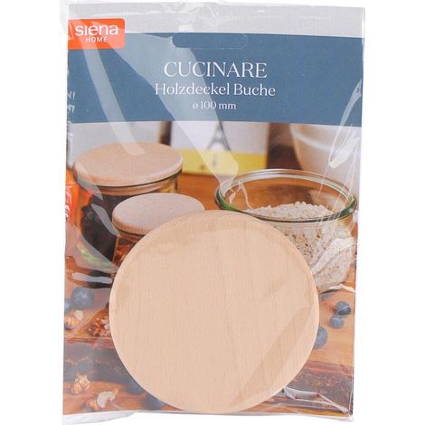 Holzdeckel Cucinare 60 mm Weck, Buche mit Silikonring (1/2)