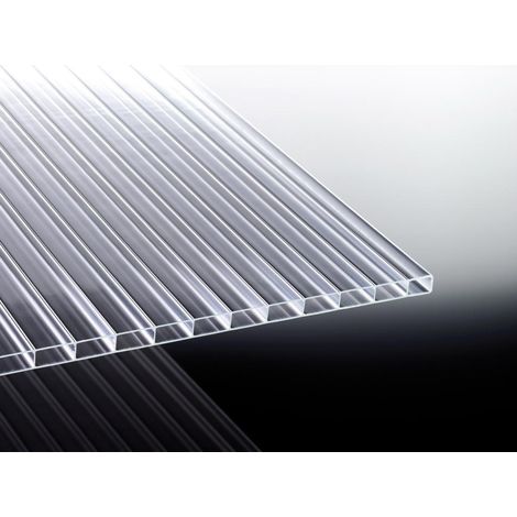 PC-Stegdoppelplatte Stabilo 980 x 2500 mm, glasklar, 16 mm