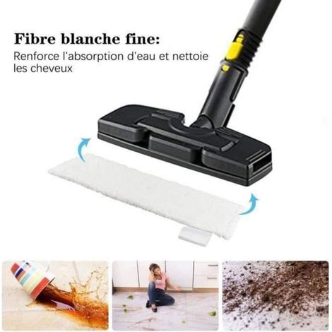 Set di 5 panni in microfibra per la pulizia, con attacco EasyFix, compatibile con i pulitori a vapore Karcher SC2, SC3, SC4 e SC5 per pavimenti duri. (1/3)