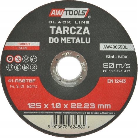 Trennscheibe awtools black line 125 mm 1,6 mm