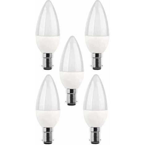 Lot de 5 Ampoules LED B15 Baïonnette 5W Équivalent Incandescente 270lm Lumière Chaude 3000K 220V pour Applique et Plafonnier (1/4)