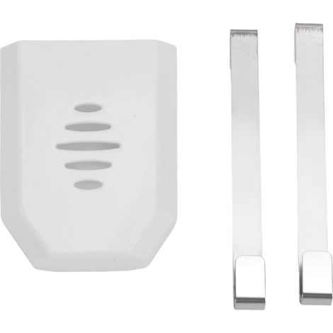 Support pour pastilles nettoyantes pour réservoir de toilettes, en ABS et acier inoxydable, blanc. (1/5)