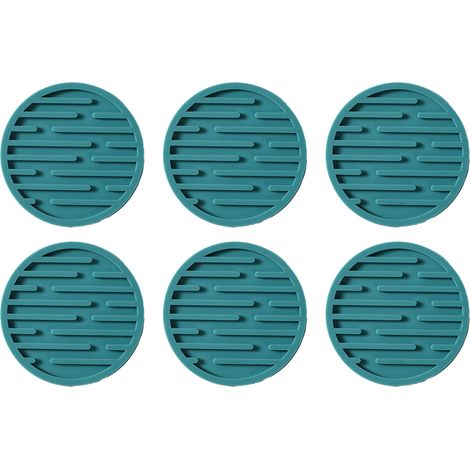 posavasos, soporte de almacenamiento, silicona antideslizante, resistente al calor, para el hogar, la oficina y el bar. (1/5)