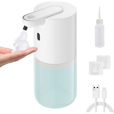 Distributeur automatique de gel hydroalcoolique à mousse - Sans contact, utilisation mains libres avec capteur de mouvement, (1/5)