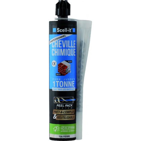 280 ml Kartusche für chemisches Dichtmittel mit SCELL IT-Zubehör SCELL-IT