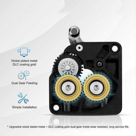 Kit de mise à niveau d'extrudeuse K1 Max, engrenage à double roulement en acier trempé, pour imprimantes 3D K1 / K1 Max / K1C