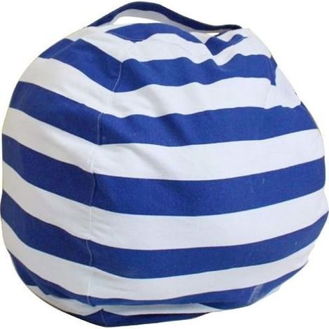 Pouf en toile (bleu foncé) (1/2)