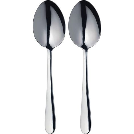 MasterClass Duo of Serving  Cucchiai of Stainless Steel, Set of 2 Cucchiai per buffet, cene e pasti in famiglia, Argento (1/5)