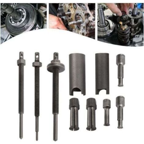 Kit d'extracteurs de roulements de moto 8 pièces, ensemble d'outils d'extraction de roulements internes 9-30 mm, ensemble d'extracteurs de roulements internes pour roue de vélo, roulem (1/4)